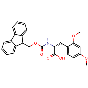 Chemical structure of N-Fmoc-2,4-dimethoxy-D-phenylalanine , CAS 1260610-32-9, AChemBlock AD285872