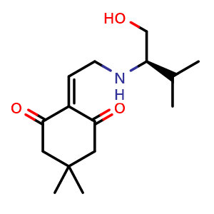 Chemical structure of Dde-D-Val-ol , CAS 1272754-94-5, AChemBlock AD285882