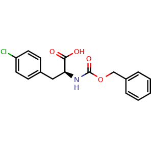 Chemical structure of Z-Phe(4-Cl)-OH , CAS 127888-10-2, AChemBlock AD285884