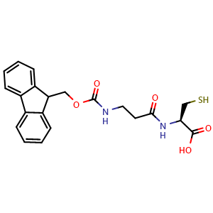 Chemical structure of Fmoc-β-Ala-Cys-OH , CAS 1286836-69-8, AChemBlock AD285885