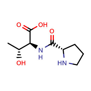 Chemical structure of H-Pro-Thr-OH , CAS 129024-38-0, AChemBlock AD285886