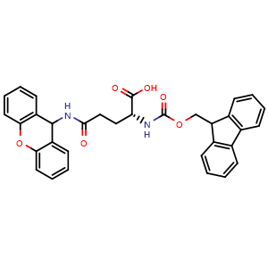 Chemical structure of Fmoc-D-Gln(Xan)-OH , CAS 1313054-52-2, AChemBlock AD285892