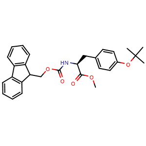 Chemical structure of Fmoc-Tyr(tBu)-OMe , CAS 132409-94-0, AChemBlock AD285893