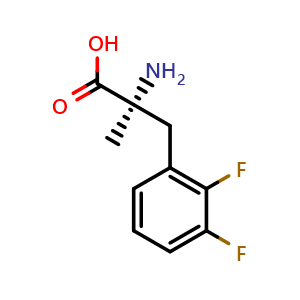 Chemical structure of (2S)-2-amino-3-(2,3-difluorophenyl)-2-methylpropanoic acid , CAS 1336622-47-9, AChemBlock AD285894