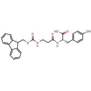 Chemical structure of Fmoc-β-Ala-Tyr-OH , CAS 1349674-10-7, AChemBlock AD285896