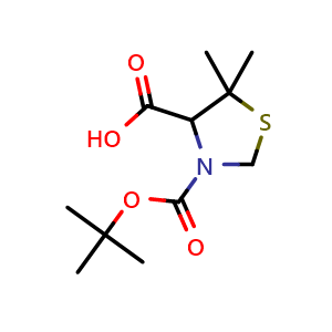 Chemical structure of Boc-DL-Dtc-OH , CAS 137235-65-5, AChemBlock AD285901