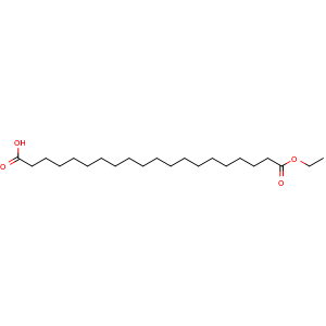 Chemical structure of 20-Ethoxy-20-oxoicosanoic acid , CAS 140198-87-4, AChemBlock AD285908