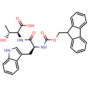 Chemical structure of Fmoc-Trp-Thr-OH , CAS 1433592-96-1, AChemBlock AD285911
