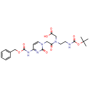 Chemical structure of Boc-PNA-C(Z)-OH , CAS 144564-94-3, AChemBlock AD285913