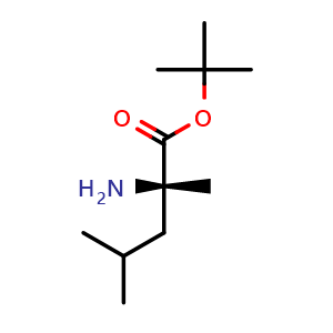 Chemical structure of H-L-α-Me-Leu-OtBu , CAS 1621434-43-2, AChemBlock AD285930