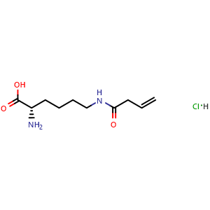Chemical structure of Nε-3-butenoyl-L-lysine hydrochloride , CAS 1629803-35-5, AChemBlock AD285931