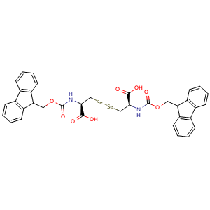 Chemical structure of Di-Fmoc-seleno-L-cystine , CAS 1639843-33-6, AChemBlock AD285932