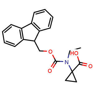 Chemical structure of Fmoc-N-Et-AC3C-OH , CAS 1698188-75-8, AChemBlock AD285943
