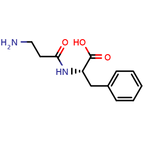 Chemical structure of H-beta-Ala-Phe-OH , CAS 17136-28-6, AChemBlock AD285944