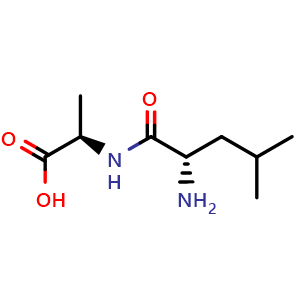 Chemical structure of H-Leu-D-Ala-OH , CAS 17664-98-1, AChemBlock AD285947