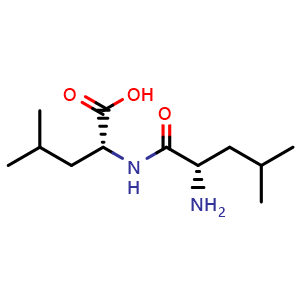 Chemical structure of H-Leu-D-Leu-OH , CAS 17665-02-0, AChemBlock AD285948