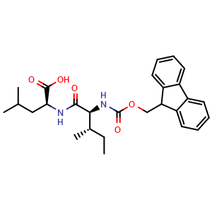 Chemical structure of Fmoc-Ile-Leu-OH , CAS 187618-41-3, AChemBlock AD285955