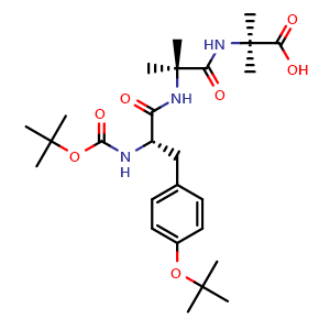 Chemical structure of Boc-Tyr(tBu)-Aib-Aib-OH , CAS 194716-59-1, AChemBlock AD285957