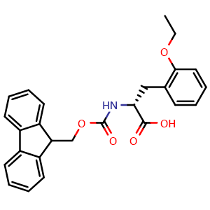 Chemical structure of Fmoc-D-Phe(2-ethoxy)-OH , CAS 1997442-09-7, AChemBlock AD285963