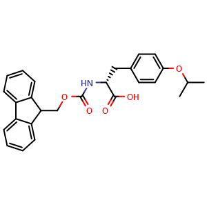 Chemical structure of Fmoc-D-Tyr(iPr)-OH , CAS 1998582-98-1, AChemBlock AD285964
