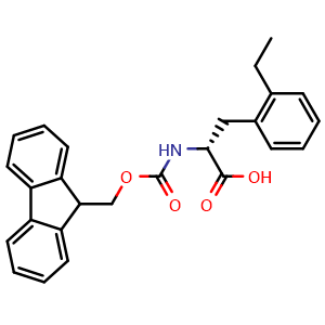Chemical structure of Fmoc-D-Phe(2-Et)-OH , CAS 1998625-62-9, AChemBlock AD285966
