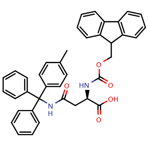 Chemical structure of Fmoc-D-Asn(Mtt)-OH , CAS 200259-50-3, AChemBlock AD285976