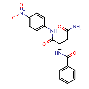 Chemical structure of Bz-Asn-pNA , CAS 201733-11-1, AChemBlock AD285979