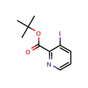 Chemical structure of tert-butyl 3-iodopyridine-2-carboxylate , CAS 2091633-67-7, AChemBlock AD285985
