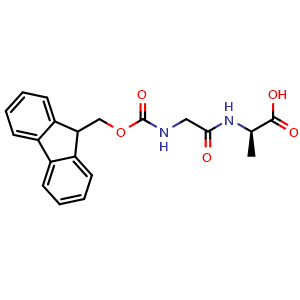 Chemical structure of Fmoc-Gly-D-Ala-OH , CAS 211682-17-6, AChemBlock AD285989