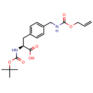 Chemical structure of Boc-Phe(3-CH2-NHAloc)-OH , CAS 215229-14-4, AChemBlock AD285994