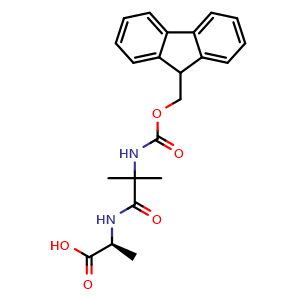 Chemical structure of Fmoc-Aib-Ala-OH , CAS 2171183-68-7, AChemBlock AD286001