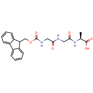 Chemical structure of Fmoc-Gly-Gly-Ala-OH , CAS 2171264-91-6, AChemBlock AD286002