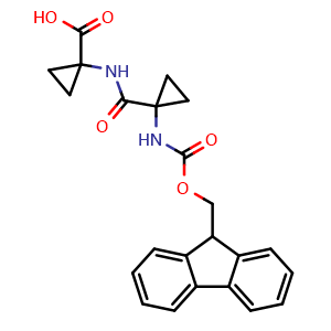 Chemical structure of Fmoc-Acpc-Acpc-OH , CAS 2172188-29-1, AChemBlock AD286006