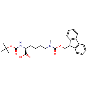 Chemical structure of Boc-Lys(Fmoc,Me)-OH , CAS 2237216-41-8, AChemBlock AD286012