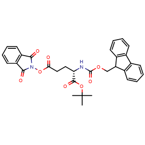 Chemical structure of Fmoc-Glu(ONHPI)-OtBu , CAS 2244699-96-3, AChemBlock AD286014