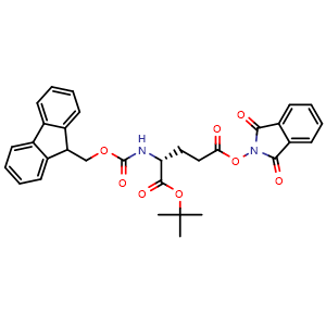 Chemical structure of Fmoc-D-Glu(ONHPI)-OtBu , CAS 2248183-22-2, AChemBlock AD286015