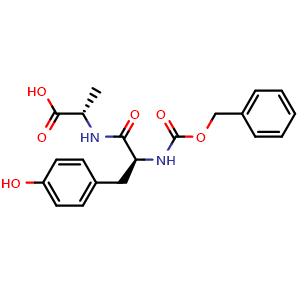 Chemical structure of Z-Tyr-Ala-OH , CAS 23018-09-9, AChemBlock AD286018