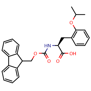 Chemical structure of Fmoc-L-Phe(2-OIpr)-OH , CAS 2349447-77-2, AChemBlock AD286023