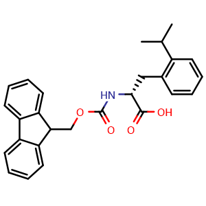 Chemical structure of Fmoc-D-Phe(2-Ipr)-OH , CAS 2349676-21-5, AChemBlock AD286026