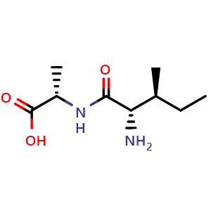 Chemical structure of H-Ile-Ala-OH , CAS 24787-73-3, AChemBlock AD286062