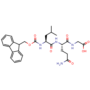 Chemical structure of Fmoc-Leu-Gln-Gly-OH , CAS 2505045-15-6, AChemBlock AD286066