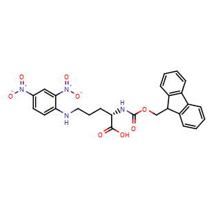 Chemical structure of Fmoc-Orn(Dnp)-OH , CAS 252049-04-0, AChemBlock AD286069