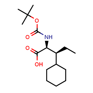 Chemical structure of (2S,3S)-Boc-3-Cy-APn-OH , CAS 2549158-73-6, AChemBlock AD286071