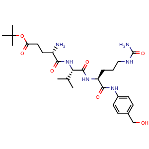 Chemical structure of Glu(OtBu)-Val-Cit-PAB-OH , CAS 2757059-05-3, AChemBlock AD286087