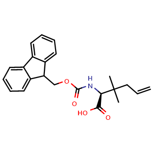 Chemical structure of Fmoc-3-allyl-L-Valine , CAS 2769973-99-9, AChemBlock AD286088