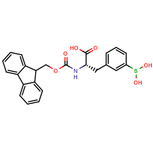 Chemical structure of Fmoc-3-Borono-L-Phe-OH , CAS 2958668-80-7, AChemBlock AD286101