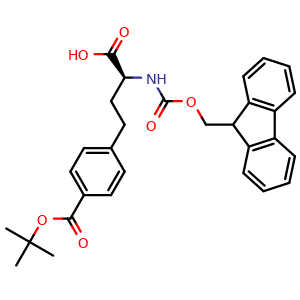 Chemical structure of Fmoc-L-homoPhe(4-COOtBu)-OH , CAS 2973754-05-9, AChemBlock AD286107