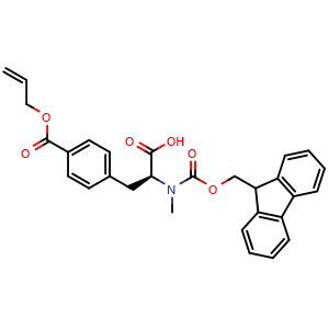 Chemical structure of Fmoc-N-Me-Phe(4-COOAll)-OH , CAS 2973754-47-9, AChemBlock AD286110