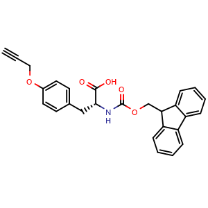 Chemical structure of Fmoc-D-Tyr(propargyl)-OH , CAS 2991240-59-4, AChemBlock AD286118