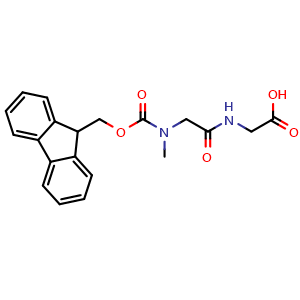 Chemical structure of Fmoc-Sar-Gly-OH , CAS 3027714-22-0, AChemBlock AD286128